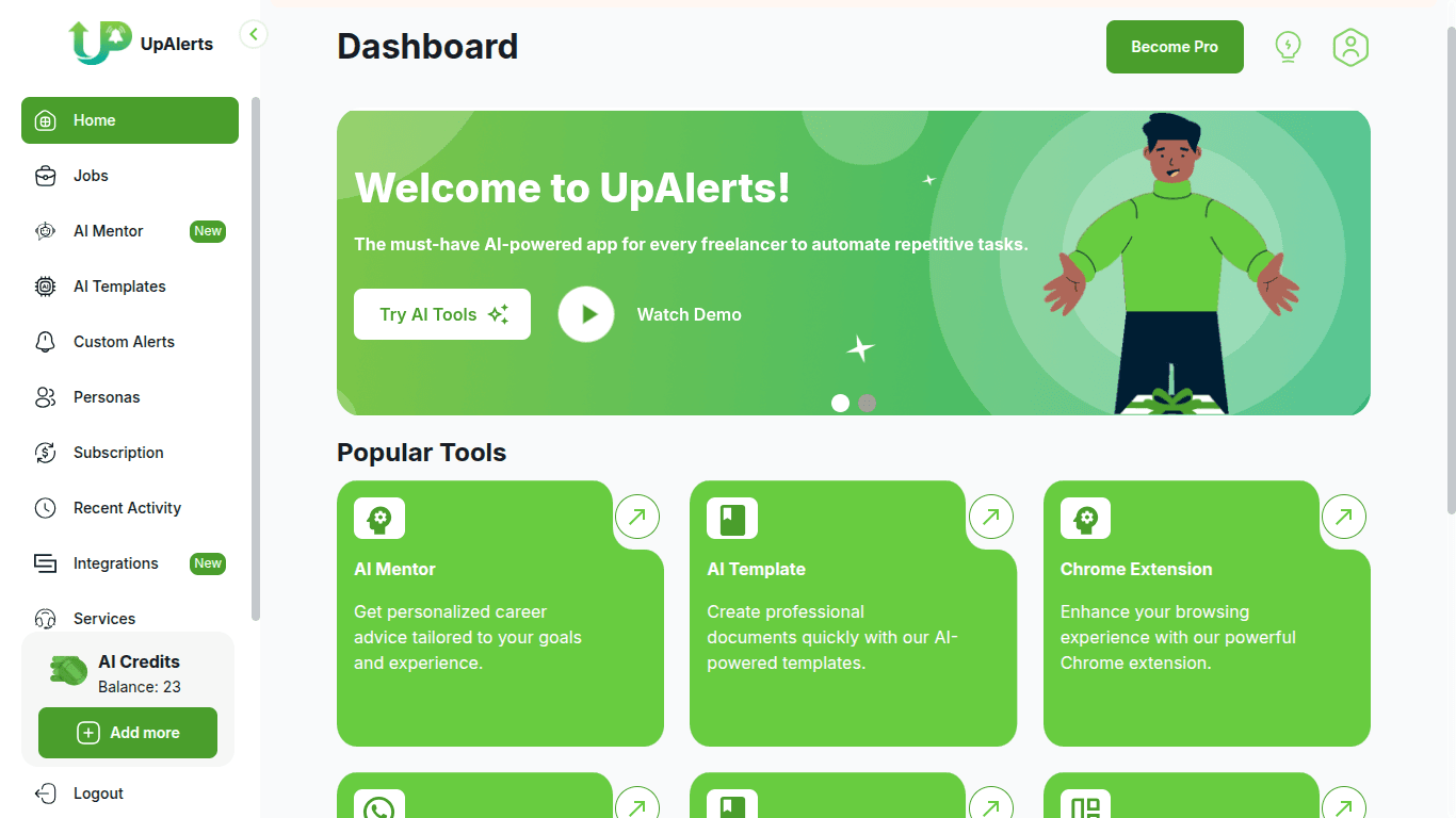 Upalerts AI screenshot 2