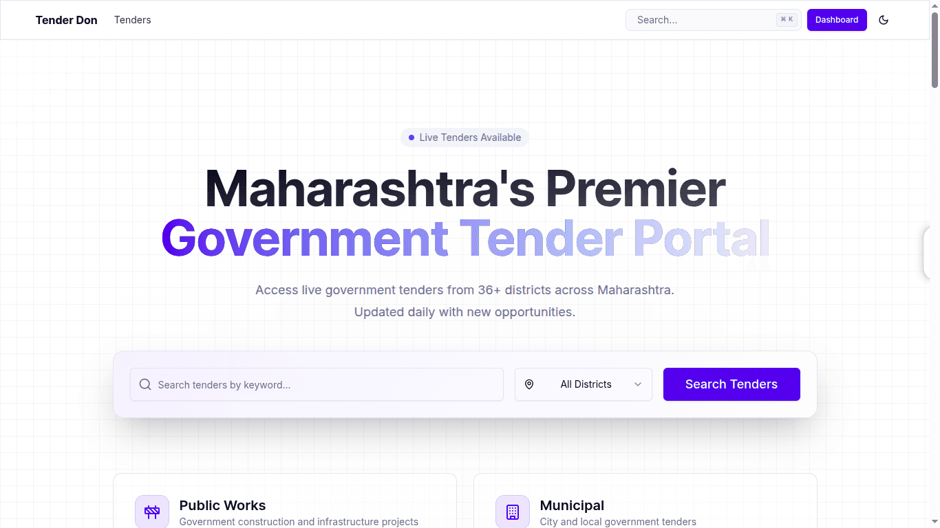 TenderDon.com (Tender Portal)