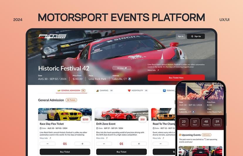 Motor Sport Events Platform Website